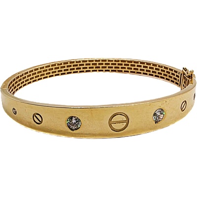 VipGold Златна дамска твърда гривна 15.08 гр (grt013)