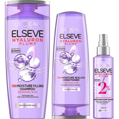 L'Oréal L'Oréal Elseve Комплект Hyaluron Plump - Шампоан, Балсам и Серум, 250 + 200 + 150 ml