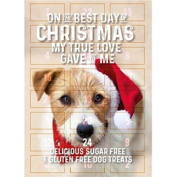 Flamingo Adventný kalendár s maškrtami pre psy 295 g