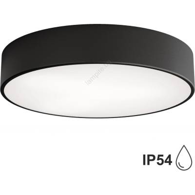 Temar Плафон за баня със сензор CLEO, 3xE27/24W/230V, Ø 40 cm, черен, IP54 (TM0100)