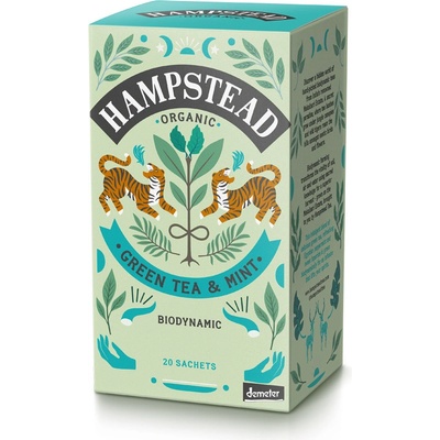 Hampstead Tea BIO Zelený čaj s mátou a lékořicí 20 x 2 g
