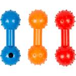Duvo Plus Dog toy - Кучешка играчка - гумен дъмбел със звънче, 11 см. /три цвята