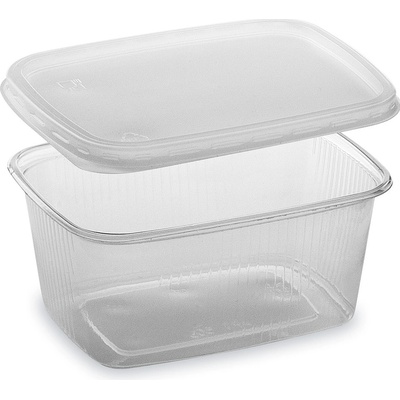 Wimex Miska, PP hranatá priehľadná 250ml + viečko