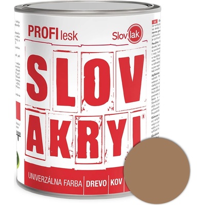 Slovakryl Profi Lesk svetlo hnedý 2220/RAL8003 0,75kg