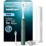 Philips Sonicare Series 4100 Electric Toothbrush - Sonic toothbrush with pressure sensor, 4 brushing modes, EasyStart, SmartTimer, 21 days of battery life, travel case, Dark Green, HX4042/46, [New]