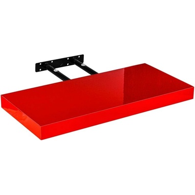 Stilista nástenná polica Volato, 80 cm, lesklá červená