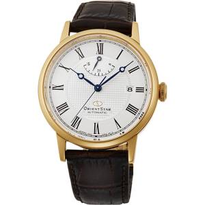 Orient Star RE-AU0001S Мъжки часовник - Автоматичен, Бял Циферблат, 39мм, Резерв 50ч, 50м Водоуст. , Кожена Каишка, Прозрачен Гръб Часовници