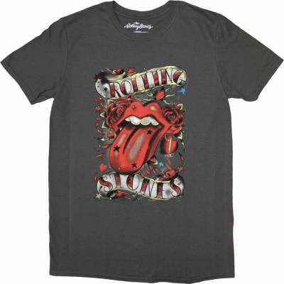 Rolling Stones tričko Tongue & Stars Šedá