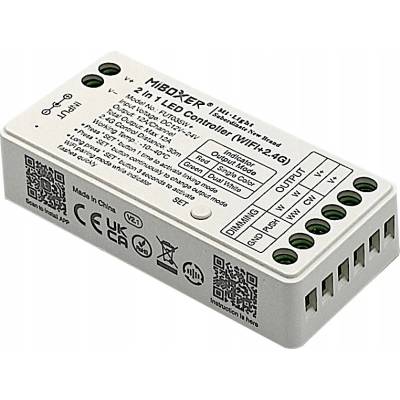 WIFI LED přijímač 2v1 Jednobar/CCT MiBoxer 12-24VDC 12A FUT035W+/tlač.