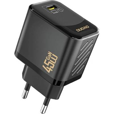 Dudao A28 мрежово зарядно устройство с Type-C конектор, 45 W, PD бързо зареждане, ЧЕРНО GP-190600 (GP-190600)