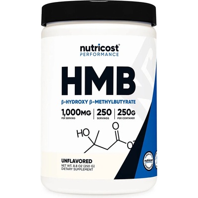 Nutricost HMB (Бета-хидрокси Бета-метил бутират) 250 g прах | Nutricost (08916 (224109) NC)