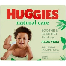 HUGGIES Vlhčené obrúsky Natural Triplo 3 x 56 ks