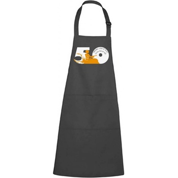 Dobrý Triko Zástěra s potiskem Jsem střelenej 50 let Antracitová