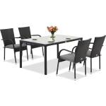 Garden Point Комплект от изкуствен ратан Milan 4 Garden Point черен (GAP1071-4)