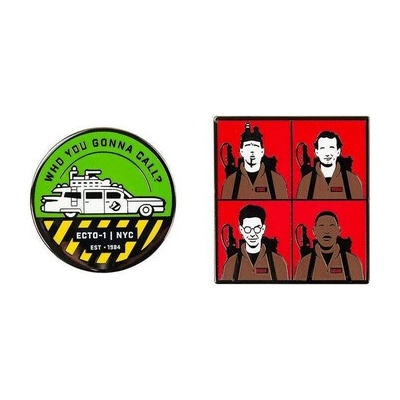 Ghostbusters "Who You Gonna Call" Metal Enamel Pin Badges