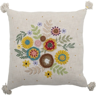 Bloomingville Vyšívaný vankúš Pico Cotton 50x50
