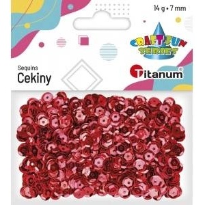 TITANUM 7mm metallic red sequins