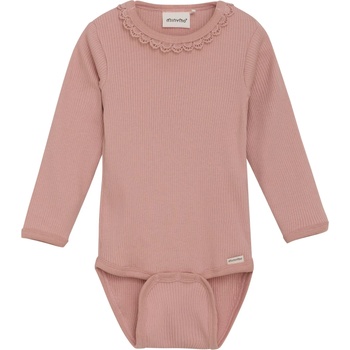 Minymo Детско ежедневно термо бельо Minymo Kid's Body L/S Rib Everyday base layer - Misty Rose - размер 74 (EU) (714-1645-0214)