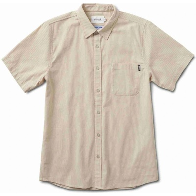Diamond pruhovaná košela krátký rukáv Woven Tan