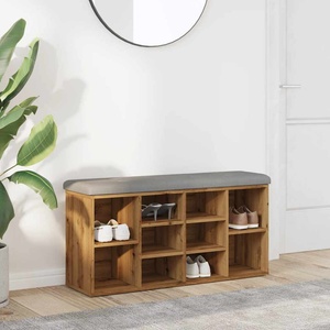 vidaXL Пейка за обувки Artisan Oak 102x32x50 cm Инженерна дървесина (857626)