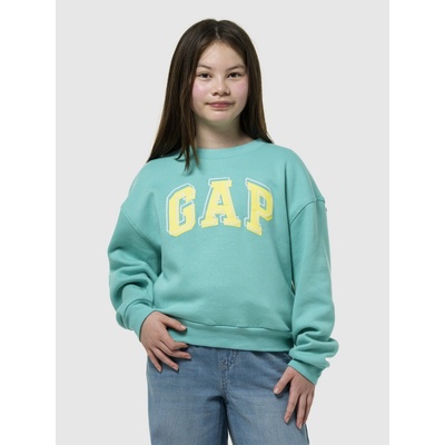 GAP dětská oversize mikina s logem zelená
