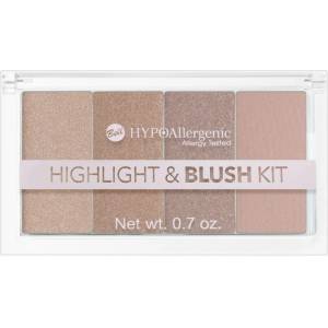 Bell Hypoallergenic палитра с хайлайтъри и ружове 20 гр