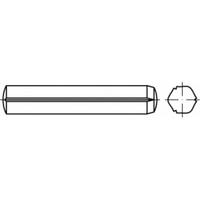 TOOLCRAFT TO-5437353 valcový ryhovaný kolík 2 mm ocel 250 ks