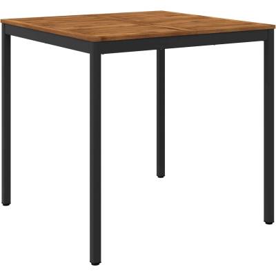 vidaXL Градинска бар маса Естествено и черно 110 x 108, 5 x 105 см (901343)