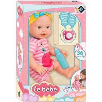 LOKO Toys Кукла-бебе Loko Toys - Le Bebe, с шише и магическа залъгалка, 40 cm (98926)