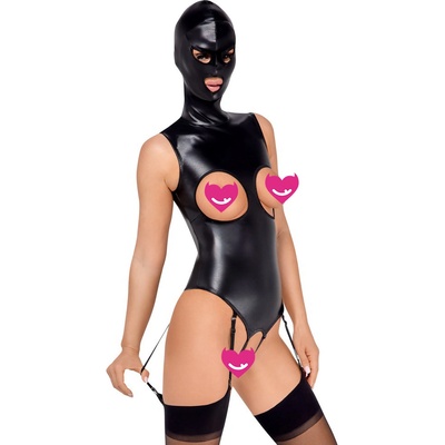 Bad Kitty Open Cup Crotchless Suspender Body & Mask 2480484 Black S