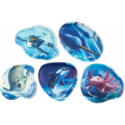 Sada ozdôb na batoh Ergobag Contour Kletties Set - Underwater uni