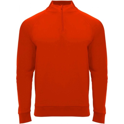 Epiro unisex mikina s dlhým rukávom a štvrtinovým zipsom červená