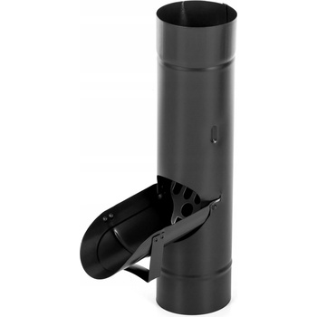 Evromat Chrlič pre odkvapový zvod 100 mm pozink lak RAL 9005 čierny