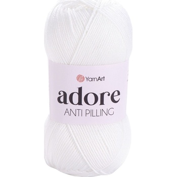 YARNART Adore 330 White Плетива прежда (Adore 330)