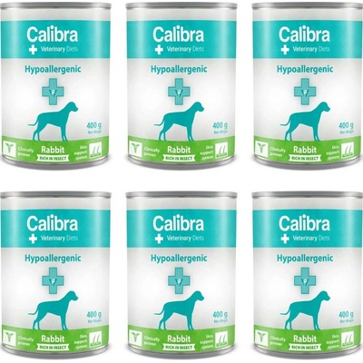 Calibra Veterinary Diets Dog Hypoallergenic Rabbit & Insect 6 x 400 g