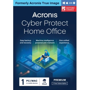 Acronis Cyber Protect Home Office Premium pro 1 počítač + 1 TB úložiště, předplatné na 1 rok