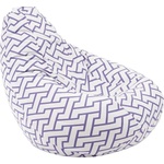 Pufrelax Пуф круша, 220л. , Nirvana Hobbit, Zappity Purple, Перящ се калъф, Пълнеж от полистиролни перли, Гама Premium (PUF-G-NH-PT-ZAP)