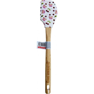 ALVARAK Stěrka kuchyňská 30 cm, silikon/dřevo, muffin třešeň