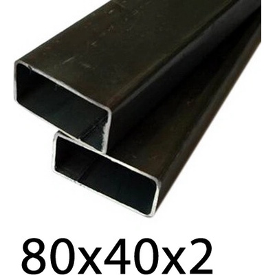 Jeklový profil 80x40x2, černý 2 m (JOKL-80x40x2-2)