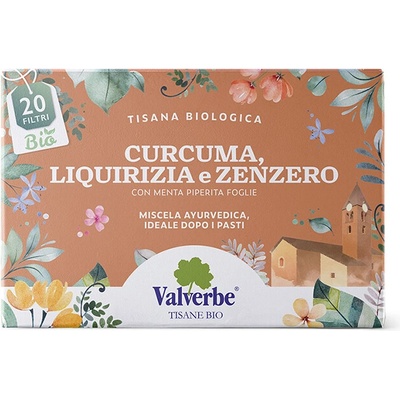 Valverbe BIO čaj Kurkuma sladké drievko & zázvor 20 sáčkov