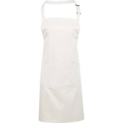 Premier Workwear Pracovní zástěra za krk s kapsou PR154 White 72x86cm
