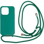 Mobile Origin Силиконов (TPU) калъф с връзка за носене за iPhone 14 Pro - Mobile Origin Lanyard Silicone Case (тъмнозелен) (LYC-S-GRN-14PRO)
