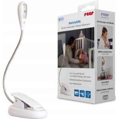 REER Lampička bílá LED noční s klipem