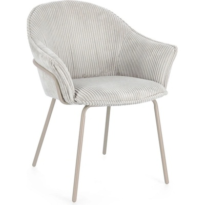 Bizzotto Трапезен стол с подлакътници cassidy, светлосив (0743790)