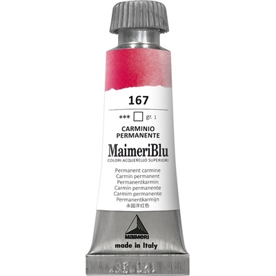 Maimeri Blu Акварелна боя Permanent Carmine 167 12 ml 1 бр (M1609167)