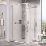 RAVAK Blix - Душ кабина Slim BLSRV2-80, 80x80 см, лъскава неръждаема стомана/прозрачно стъкло X1LM40C00Z1 (X1LM40C00Z1)