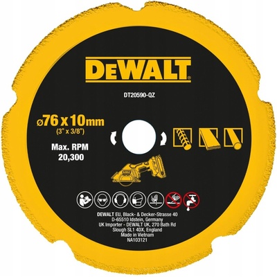 Víceúčelový kotouč 76x10 mm DeWALT DT20590