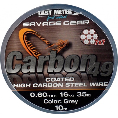 Savage Gear Lanko Carbon49 10 m 0,60 mm 16 kg Coated Grey