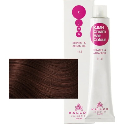 Kallos KJMN s keratinem a arganovým olejem 6.4 Dark CopperBlond Cream Hair Colour 1:1.5 100 ml