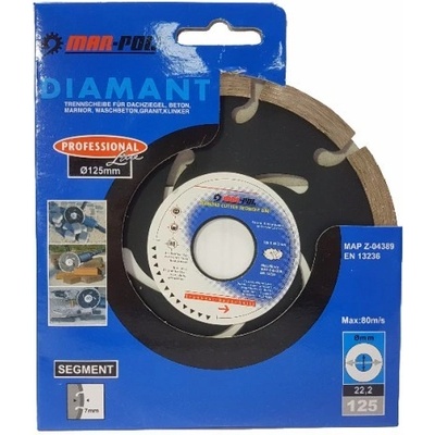 Kotouč diamantový segmentový 125mm MAR-POL M08732